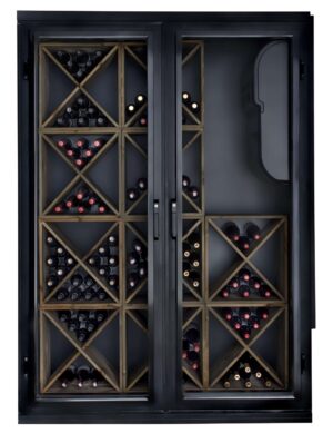 Vinrom 1. 660x1500x2108 dobbel glassdør m/lås