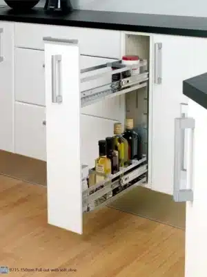 Pelly benkeskapsuttrekk 15 cm sidemontert sølv